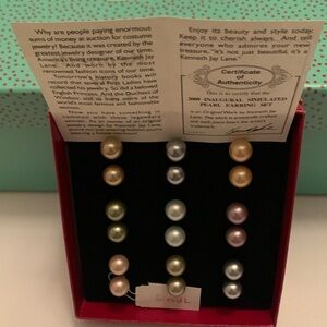 Vintage Kenneth Jay Lane Faux Pearl Stud Earrings